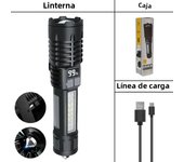 LONGRIVER High Strong Power LED Flashlight AJ-004 Tactical Torch Light with Battery Camping Emergency Zoomble Lantern Lamp