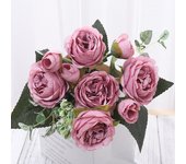 Peony Artificial Flowers Silk Persian Rose Tea Pods Home Living Room Decor Fake Wedding Garden DIY Arrangement Decoration