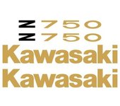 Kit de pegatinas adhesivas de vinilo Kawasaki Z750 - 4 unidades en diferentes tamaños - Calidad alta - Fácil de aplicar - Marca PixelArt!