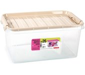 Plastic Forte Caja de Almacenaje 8 Litros Transparente Caja de ordenación de plástico, Contenedor de almacenamiento