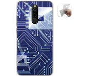 Tumundosmartphone Funda Gel Tpu para Xiaomi Redmi 8 diseño Circuito Dibujos