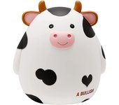 Alcancía de vaca para niños, irrompible, con forma de animal, ideal para niños y niñas, ideal para cumpleaños, baby shower (blanca)