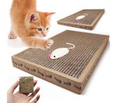 2X Rascador Gatos Rascador de Cartón Juguetes Gatos Accesorio Ideal para Afile las Uñas (24X39) BPS-1853*2