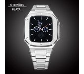 Luxury Modification Kit For Apple Watch Case 9 8 7 45mm 6 5 4 SE 44mm Refit Mod kit Metal Bezel Strap for iWatch 9 8 7 SE 6 5 4