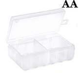 6 Slots Transparent Battery Storage Case Holder Hard Plastic Case Storage Battery Box For AA/AAA Battery Organizer Box