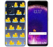 Funda Silicona Transparente para Oppo Find X5 Lite 5G diseño Pato Dibujos
