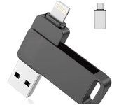 Pendrive MARKHOR 256GB 4 en 1 para moviles Iphone y Android. Color Negro USB 256GB