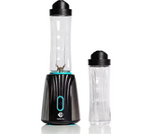 Family Care Titan GO - Batidora de Vaso - 350W - Batidora de Vaso Portatil - Batidora Smoothie, 4 Cuchillas Titanio, 2 Botellas Portátiles de 600ML libres BPA/BPS, Cuerpo Acero Inoxidable