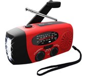 Radio De Emergencia Con Luz De LED Y Manivela De Mano 2000mAh AM FM NOAA Solar Tenedor De Emergencias Y Camping Con Cargador De Banco De Potencia