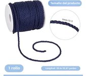 21.9 Yards White Twisted Cord 3 Layers Braided Cord with Spool Decorative Twisted Satin Glitter Rope Braided Cord for Crafts