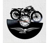 VinyWoody Reloj de Pared Disco de Vinilo Motocicleta Clasica Italiana Hispania 65 Moto Decoracion