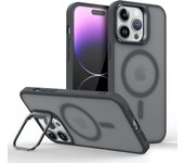 Funda para iPhone 16 Pro MAX con soporte, compatible con MagSafe, Funda de GRADE Militar, Funda magnética resistant to Los Golpes y arañazo, translúcida