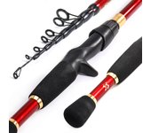 Sougayilang 1.8-2.4m Telescopic Fishing Rods Ultra light Spinning Casting Carbon Pole Fishing Accessories Lure Weight 10-30g