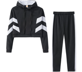 Fashion Hot Sale Women's Hoodie Navel Sweater Set Two-piece Set