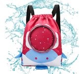 Plushome Mochila Impermeable Para Niños Y Niñas 28x7x35 Cm - Mochila De Natación De Dibujos Animados Combo Bolsas Deportivas - Bolsa Húmeda Seca Camping Piscina Playa Exteriores