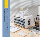 New Office Desktop File Rack Multi-Layer Folder Storage Box Desktop Finishing Artifact Office Supplies Storage Rack