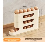 Organizador De Huevos Para Nevera Con Función De Conservación Almacenamiento Horizontal Para Puerta Lateral De La Nevera Y Contenedor De Huevos