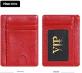 Card Holder Bag Simple Solid Color Pocket Case Women Men Credit ID Card Organizer Leather Cardholder Wallet 2023