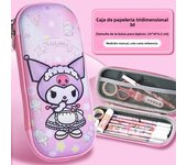 Sanrio Kulomi 3D pencil case for elementary school students with high aesthetic appeal large capacity pencil case cartoon design