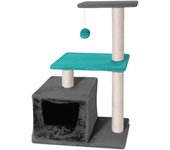 Rascador Casa para Gatos Árbol Rascador para Escalar 3 Niveles - Pet Family