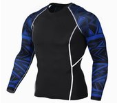 Gym MMA Men's Compression Running T-Shirt Long Shirt Sweat Second Skin Fitness Cycling Sports Top Sun protection Track Suit 4XL