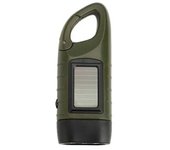 Solar Powered LED Flashlight USB Charging Hand Crank Dynamo Flashlight Survival Gear for Outdoor Camping Hiking Emergency Torch