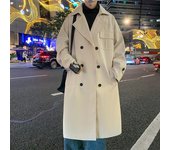 Spring Autumn Long Trench Coat Men Fashion Windbreaker Black Overcoat Zippered Long-sleeve Coat Casual Jackets Male Clothes 5XL