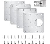 Armario Placa de Reparación de Bisagras, 9 x 9 cm, para Madera Muebles Estantes Gabinete Bisagras de Armario Cocina