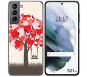Tumundosmartphone Funda Gel Tpu para Samsung Galaxy S21 5G diseño Pajaritos Dibujos