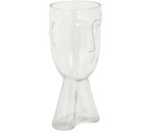JARRON CARA VIDRIO TRANSPARENTE DECORACION HM843370 FIJALO