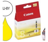 Liderpapel Cartucho de Tinta Ink-jet Canon IP3300 4200 4300 5200 5200R 5300 6600D 6700D MP500 530 600 800 810 IX4000 IX5000 Pro9000-Amarillo CLI-8