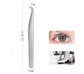 AAAAA quality 1pcs Stainless Steel Eyelash Extensions Tweezers Eyelashes Clip Lash Twizzer Tools