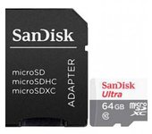 SanDisk 64GB Ultra microSDXC memoria flash Clase 10