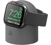 Base de carga compatible con todos los Apple Watch Series Ultra/8/SE2(2022)/7/6/SE/5/4/3/2/1. Cable no incluido (GRIS).