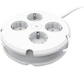 ORION91 Regleta enchufe / Base 4 enchufes / tomas Schuko Protección contra sobretensiones Con botón interruptor 1,5m Nine&One