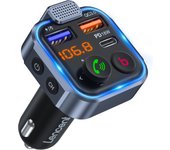 LENCENT FM Transmitter Wireless Bluetooth 5.0 Handsfree Car Kit Audio MP3 Player With Type-C PD 20W+ QC3.0 Fast USB FM Modulator