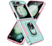 Plastic Hard Shell Ring Holder Phone Case for Samsung Galaxy Z Flip 6 5 4 Flip6 Flip5 Flip4 5G Shockproof Protective Cover