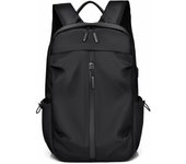 Mochila Negra Informal para Hombre de 14 Pulgadas con Carga USB - Impermeable y de Alta Calidad - Ideal para Viajes y Estudiantes