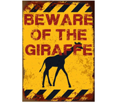 BEWARE OF Rabbit Retro Plaque Metal Tin Signs Garden Decoration Mouse Monkey Wall Stickers Kraken Plate Animal Warning Sign