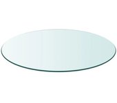 CustomGlass Tapa de Cristal para Mesa Redonda en Varias Medidas con Forma Circular Vidrio