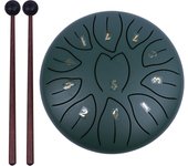 6 Inch 11 Notes Steel Tongue Drum with Drumsticks Mallets Finger Picks Percussion Instruments Sound Healing Drum Hand Pan Drums