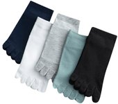 5 Pairs Men Summer Mesh Socks Five Finger Sock Low Cut Toe Socks with Separate Fingers Cotton Sports Socks