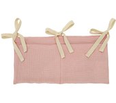 Bolsa para Cuna de Bebe, Bolsa para cochecito de Bebe, Algodón Puro, Doble rejilla, pañal, biberón, Juguetes de dentición, Bolsa de almacenamiento decorativo