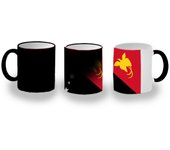 MERCHANDMANIA TAZA MÁGICA bandera papua nueva guinea pais gobierno magic mug