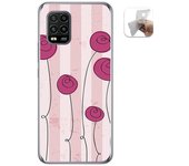 Tumundosmartphone Funda Gel Tpu para Xiaomi Mi 10 Lite diseño Flores Vintage Dibujos