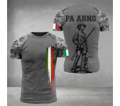 Italy Flag Camo Men's T-shirt ARMY VETERAN Camouflage 3d Print T-shirts Men Women Fashion Short Sleeve Tshirt Kids Tops Tees Boy