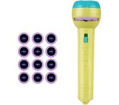 Proyector Antorcha para Niños Proyector de Diapositivas Antorcha 96 Imágenes Diferentes Proyector Infantil Lámpara Dial Animales Iluminación Historia Antorchas Luz Juguete para Niños a Partir de 3 (Azul)