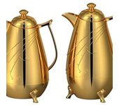 Termo ligero botella de agua de lujo hogar cocina termo hogar botella de agua caliente calentadores pequeños botella de agua fría (color: dorado, tamaño: 0,6 L 1,0 L)