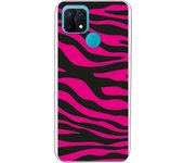 Funda compatible con Oppo A15 - Animal Print Zebra Negro Rosa