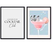 Set de 2 cuadros calidad premium con marco de madera - 30x40 cm o 50x70 cm - POSTER LAB